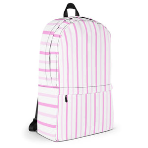Pink Striped Backpack