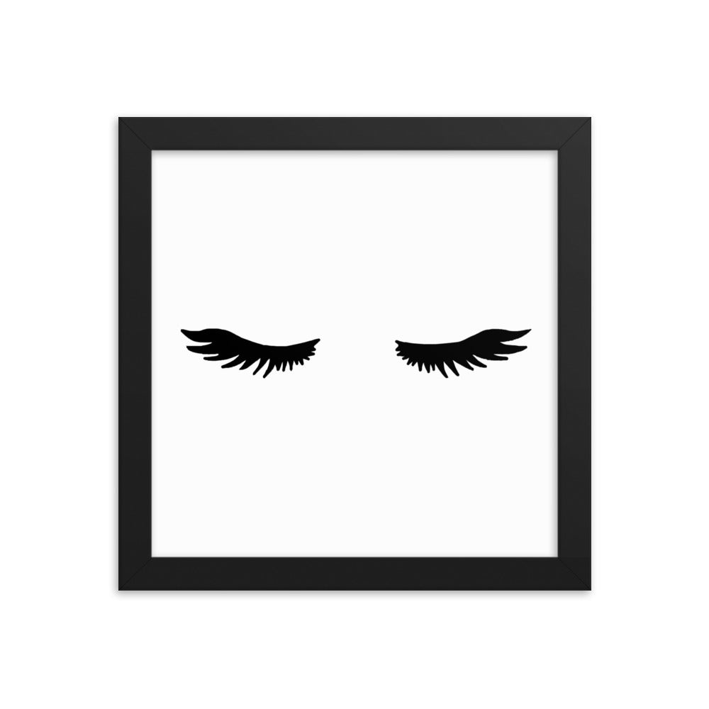 Eyelash Matte Paper Framed Poster