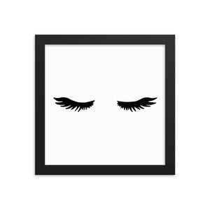 Eyelash Matte Paper Framed Poster