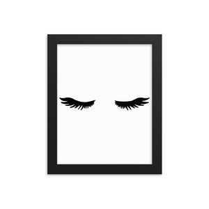 Eyelash Matte Paper Framed Poster