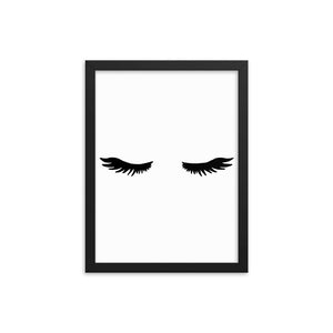 Eyelash Matte Paper Framed Poster