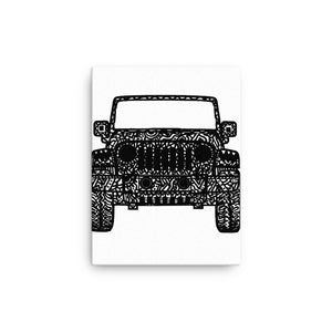 Canvas Jeep Wrangler Drawing