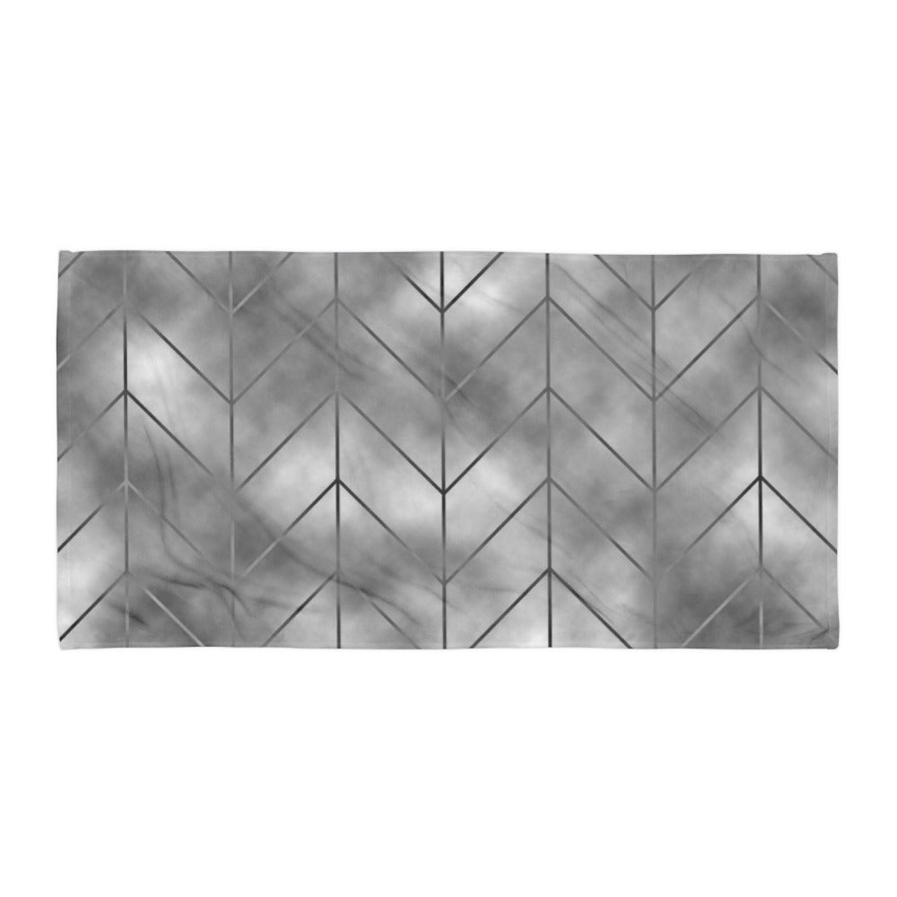 Grey Towel with Pattern