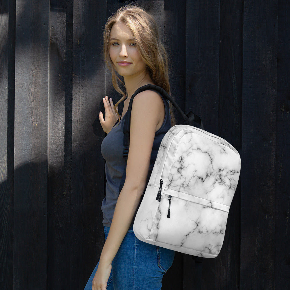 White Marble Backpack
