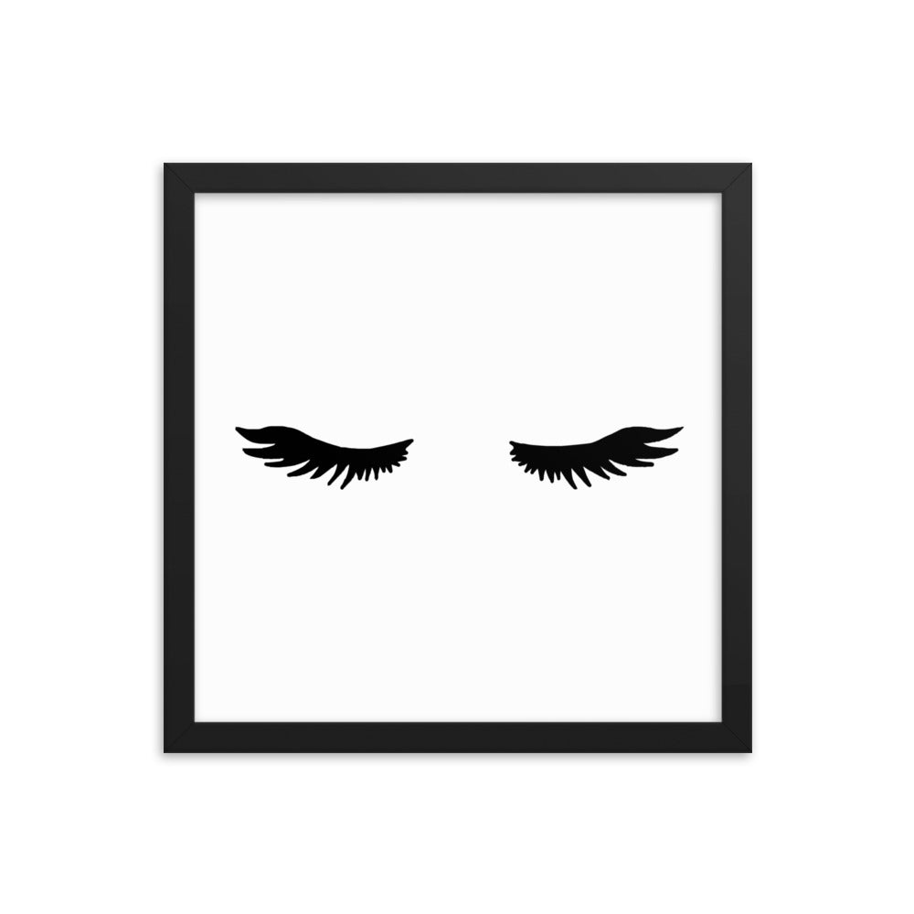 Eyelash Matte Paper Framed Poster