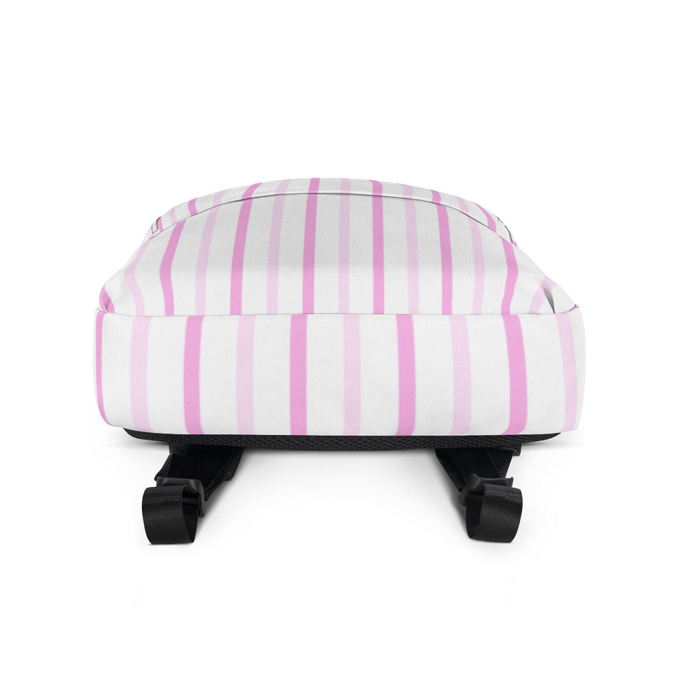 Pink Striped Backpack