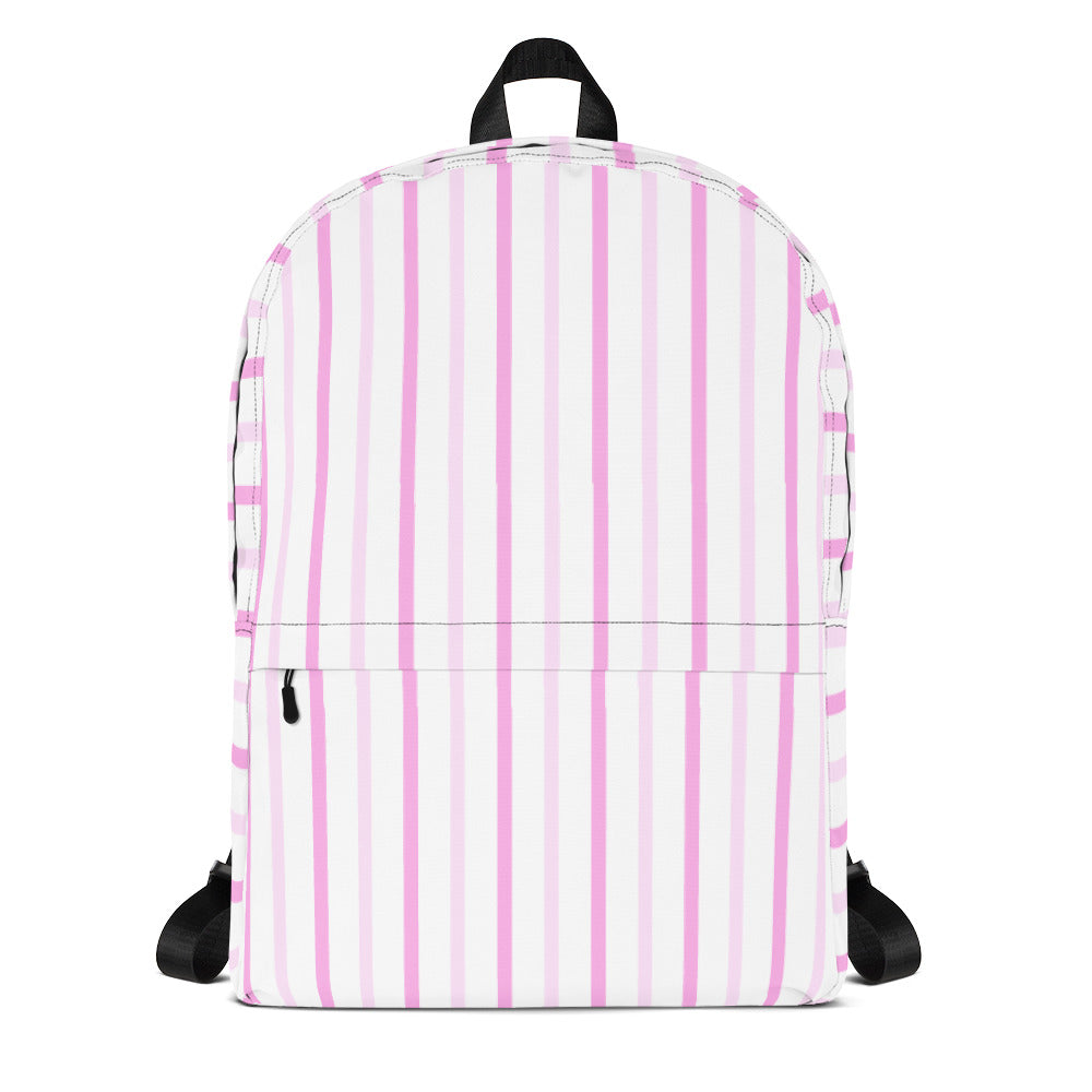 Pink Striped Backpack