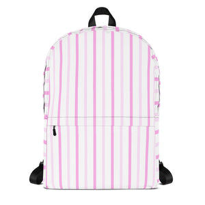 Pink Striped Backpack