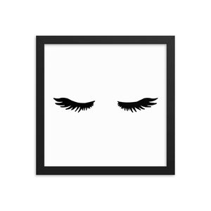 Eyelash Matte Paper Framed Poster