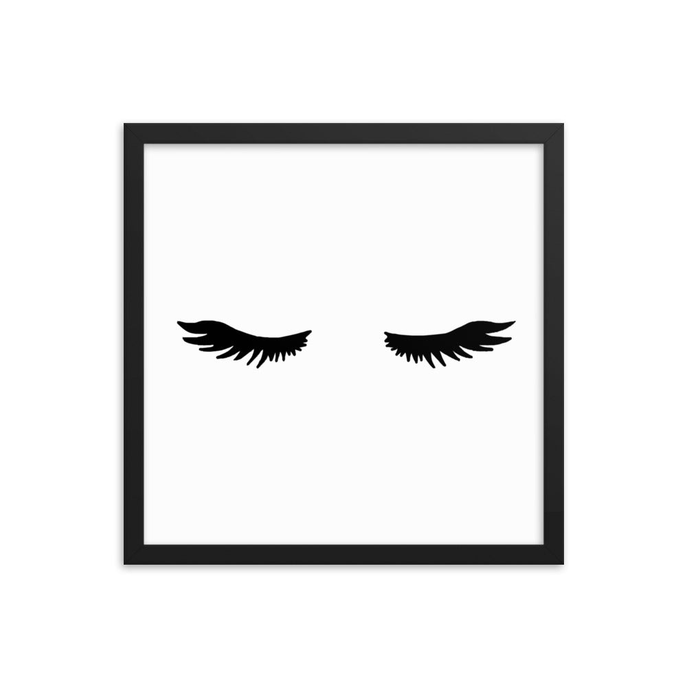 Eyelash Matte Paper Framed Poster