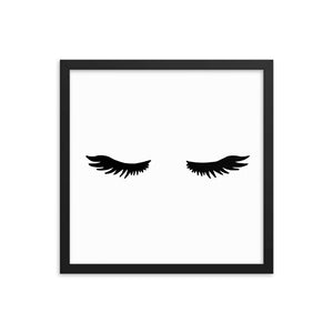 Eyelash Matte Paper Framed Poster