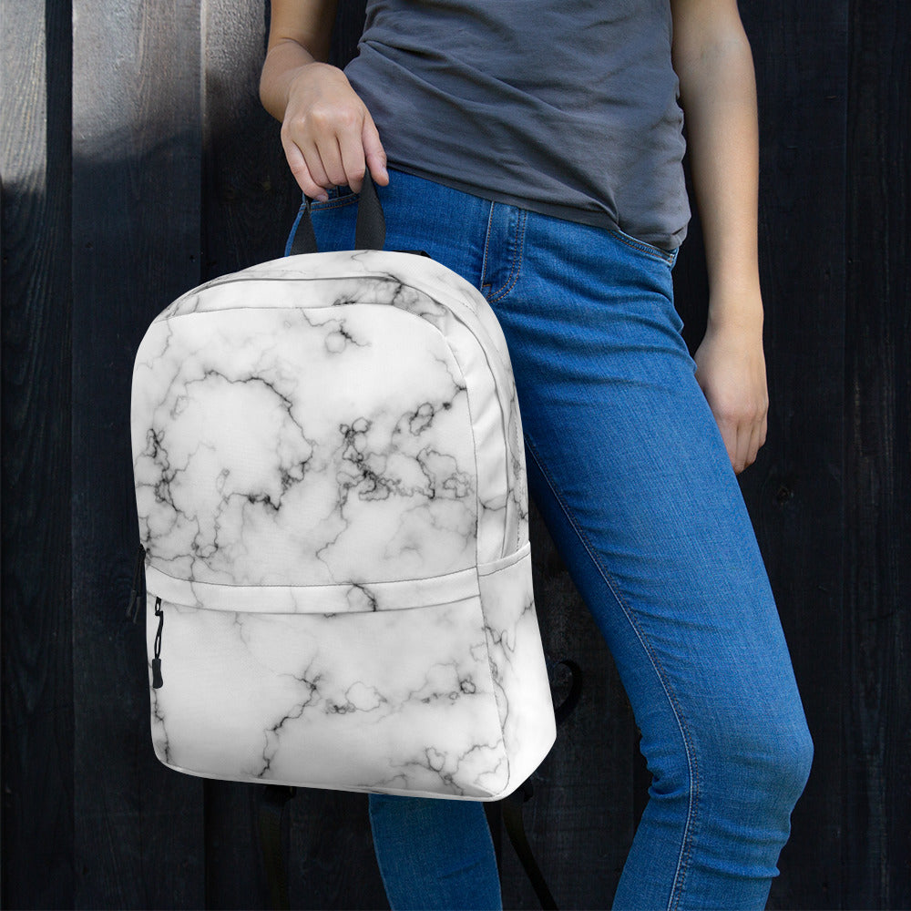 White Marble Backpack