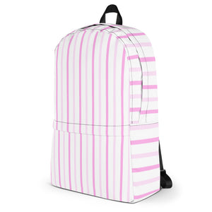 Pink Striped Backpack