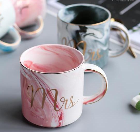 Mr & Mrs Marble Mugs