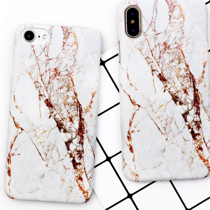 White & Gold Matte Marble