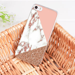 Pink & White Marble Phone Case