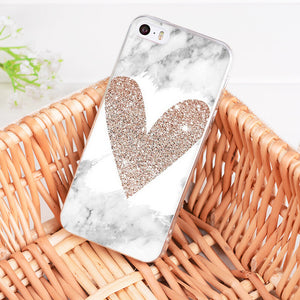 Pink & White Marble Phone Case