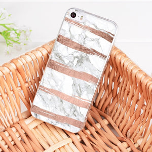 Pink & White Marble Phone Case