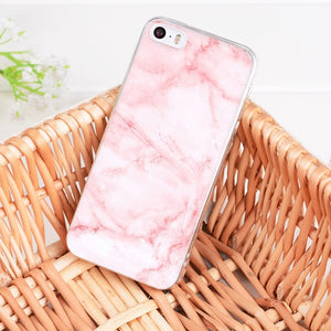 Pink & White Marble Phone Case