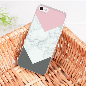 Pink & White Marble Phone Case