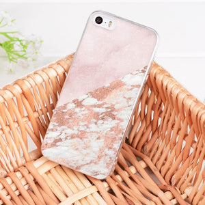 Pink & White Marble Phone Case
