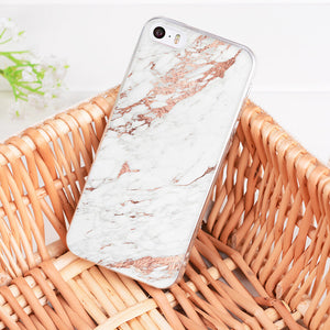 Pink & White Marble Phone Case