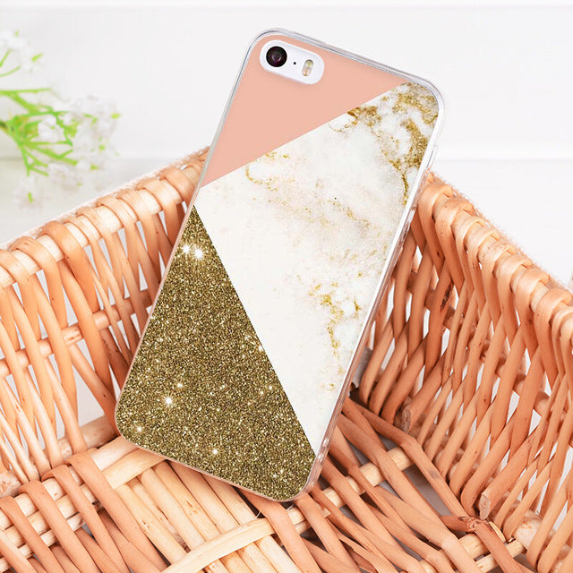 Pink & White Marble Phone Case