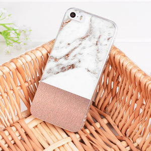 Pink & White Marble Phone Case
